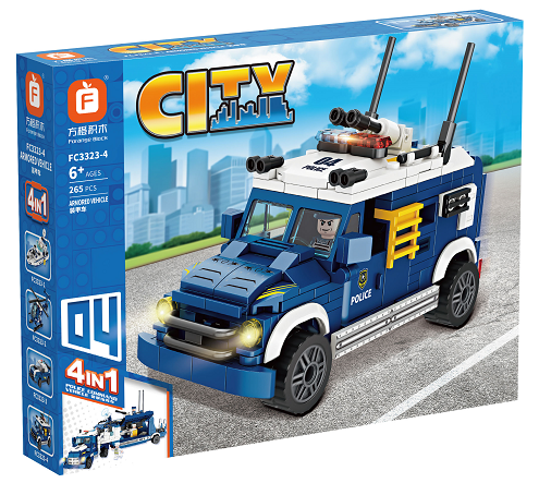 4-in-1 Police Vehicle Series Armored Vehicle (4-4)