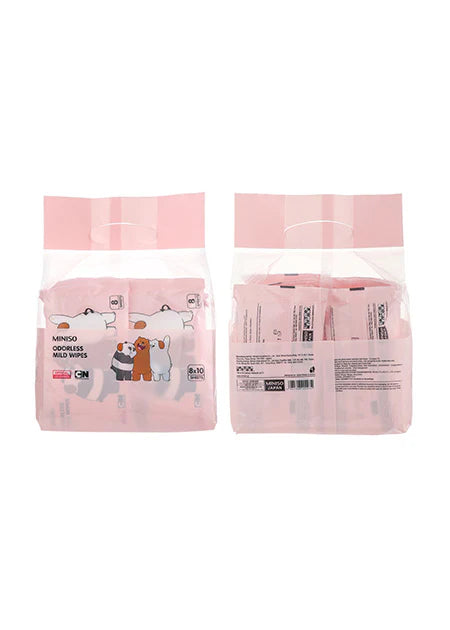 We Bare Bears Odorless Mild Wipes (8 Sheets*10)