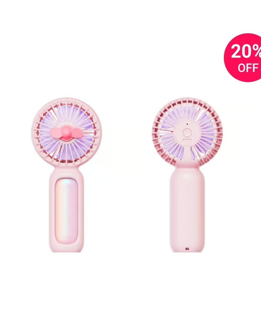Colorful Handheld Fan (Pink)