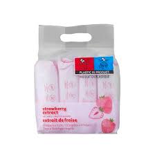 Strawberry Extract Wet Wipes (20 Wipes×4 Packs)