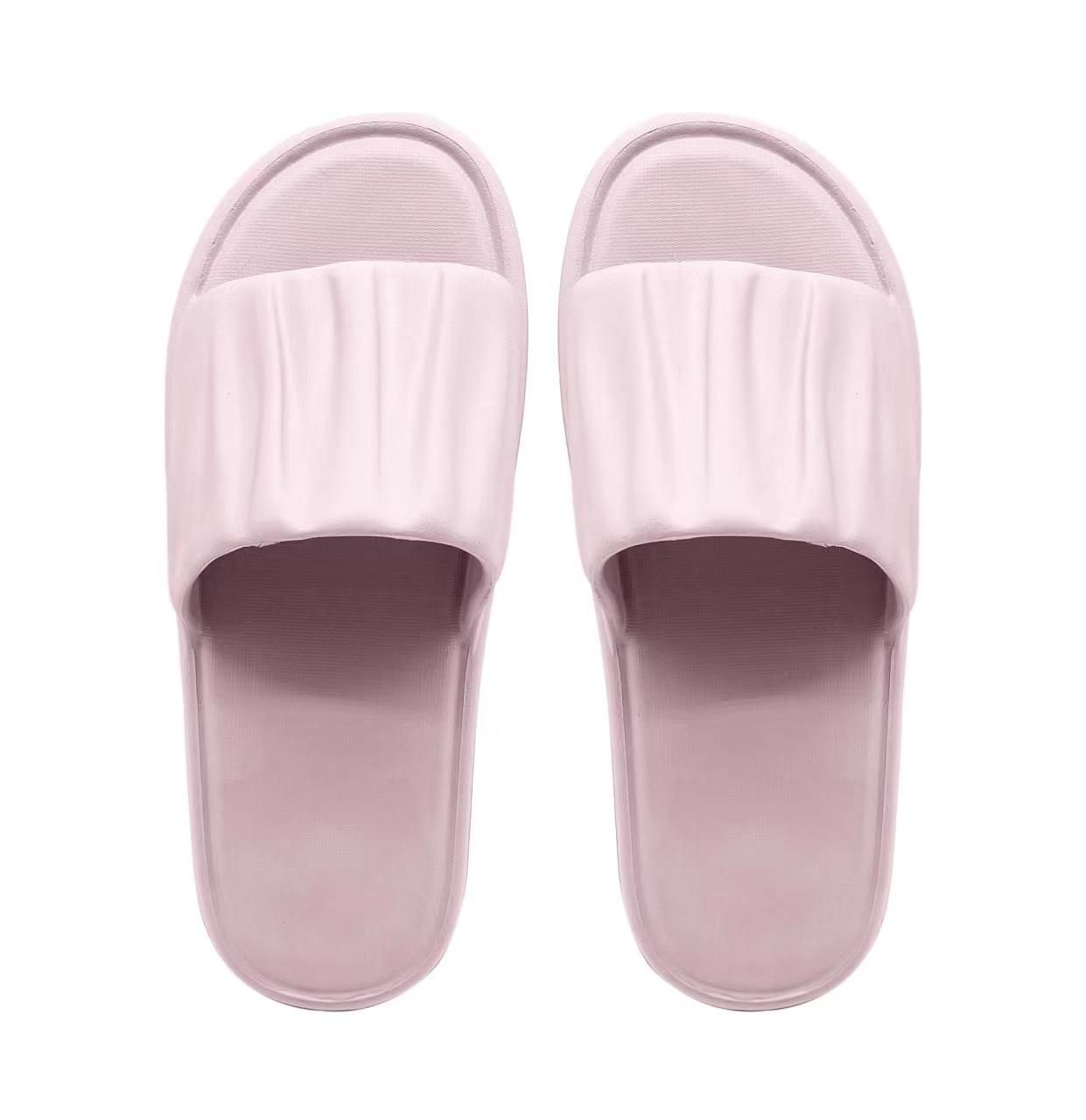 Ripple Series Women’s Bathroom Slippers(Purple Pink,39-40)