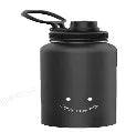 Solid Color Handheld Stainless Steel Water Bottle 1.4L(Black)