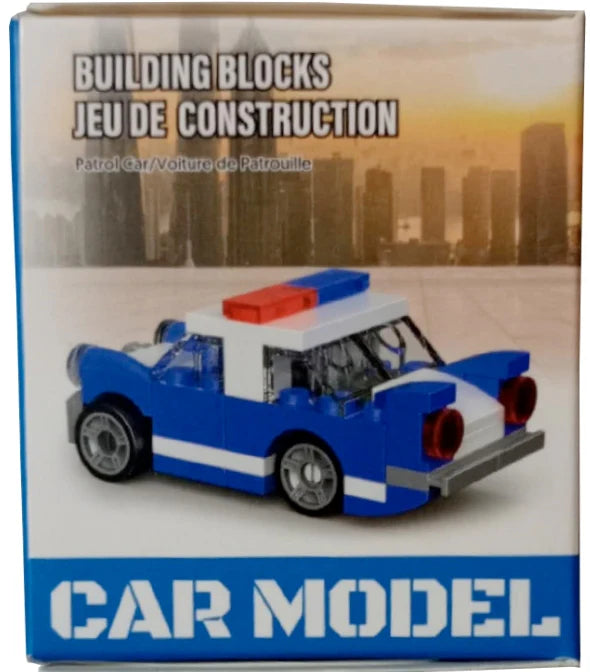 Car Model Series Pull-back Building Blocks Police Car (4 Assorted Models)