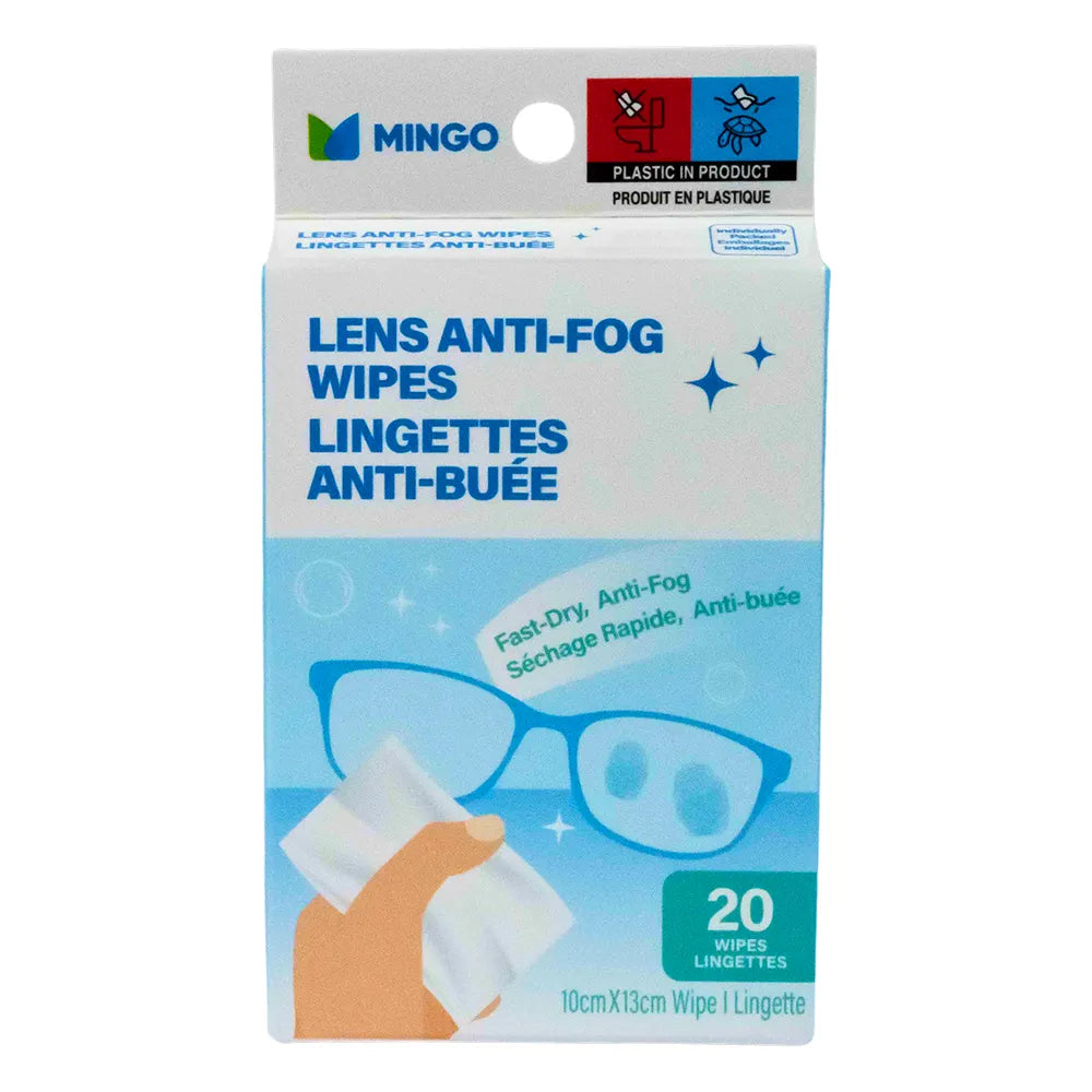 MINGO Lens Anti-Fog Wipes (20 Individual Packs)